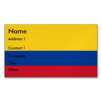 Visitenkarten-Magnet mit Flagge von Kolumbien