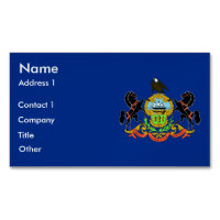 Visitenkarten-Magnet mit Flagge von Pennsylvania