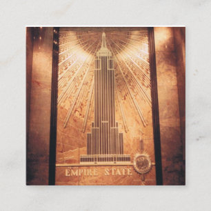 Visitenkarten mit Empire State Design Quadratische Visitenkarte