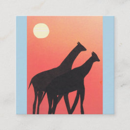 Visitenkarten mit Giraffe Design Quadratische Visitenkarte