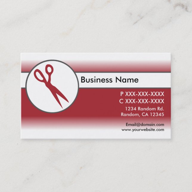 Visitenkarten mit roter weißer Falte Visitenkarte (Vorderseite)