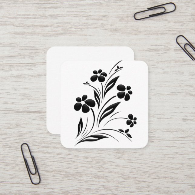 Visitenkarten Quadratische Visitenkarte (Vorderseite/Rückseite Beispiel)