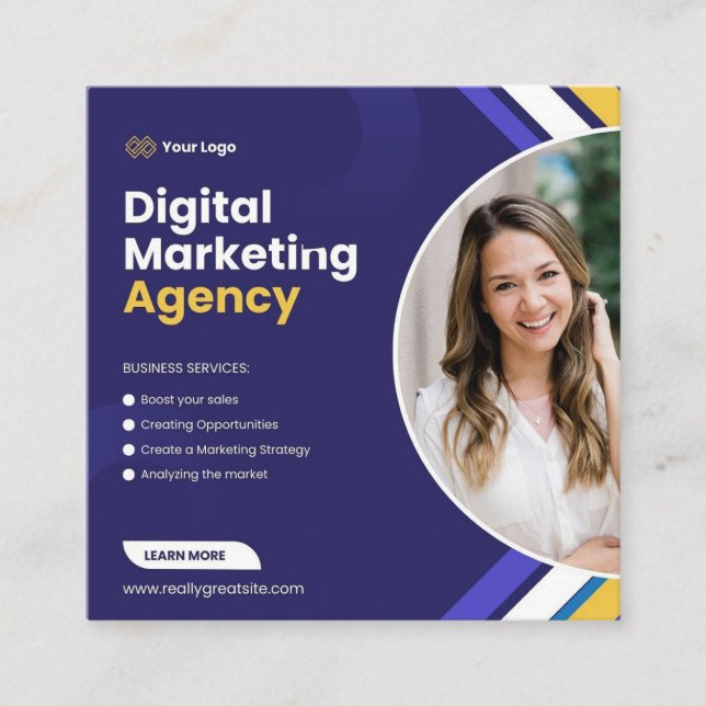 Visitenkarten Quadratische Visitenkarte (Vorderseite)