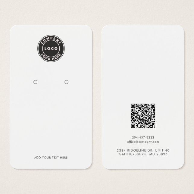 Visitenkarten-Speicherkarte für den QR-Code (Vorne & Hinten)