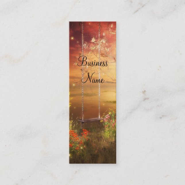 Visitenkarten-Swing-Fireflies Woodlands Skinny Mini Visitenkarte (Vorderseite)