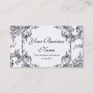 Visitenkarten - Toile Damast-Strudel-Blumenbarock Visitenkarte