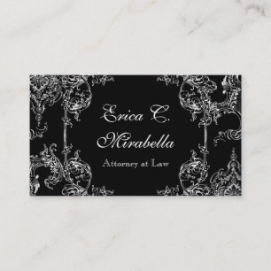 Visitenkarten - Toile Damast-Strudel-Blumenbarock Visitenkarte