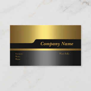 Visitenkarten Unternehmen Elegant Schwarz Gold Visitenkarte