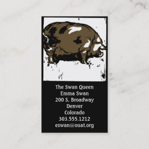 Visitenkarten Viktorianisches Holzschnitt Visitenkarte