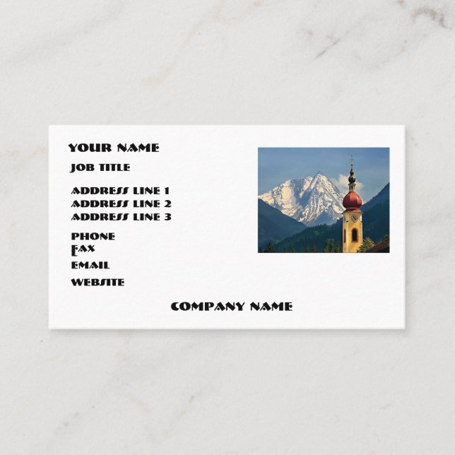 VISITENKARTEN VISITENKARTE (Vorderseite)