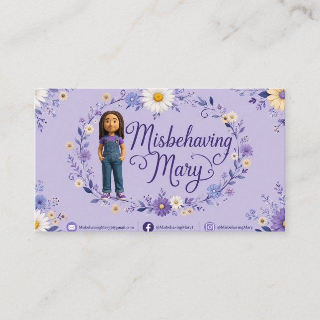 Visitenkarten von Misbehaving Mary Visitenkarte (Vorderseite)