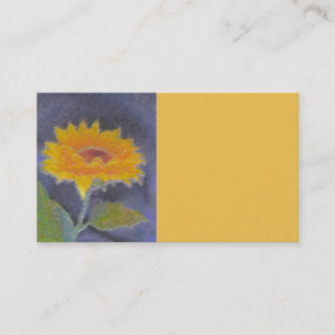 Visitenkarten-Vorlage Sonnenblumen Kunst goldgelb Visitenkarte