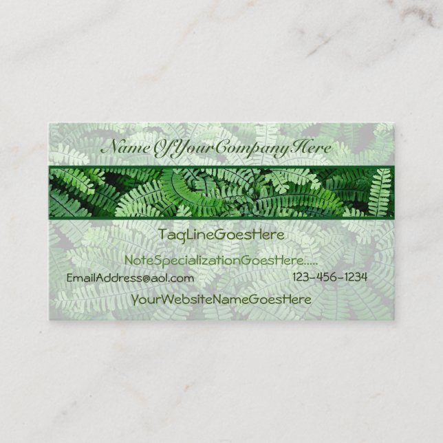 Visitenkarten zum Thema Natur Visitenkarte (Vorderseite)