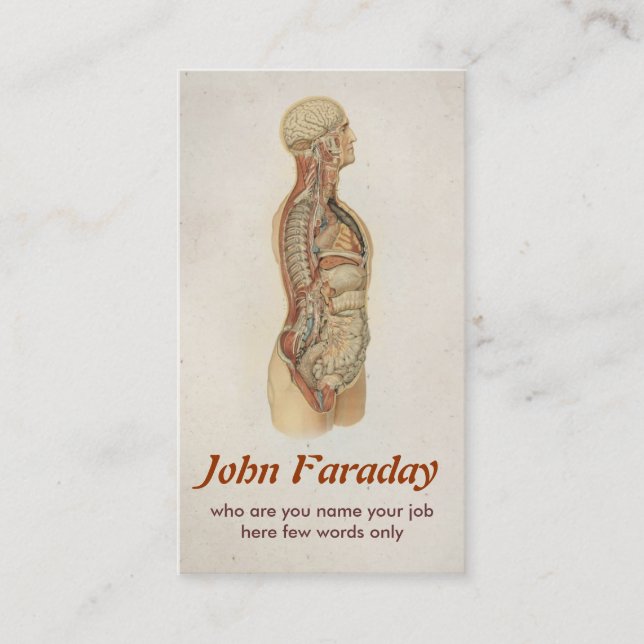Visitenkartendesign für die menschliche Anatomie Visitenkarte (Vorderseite)