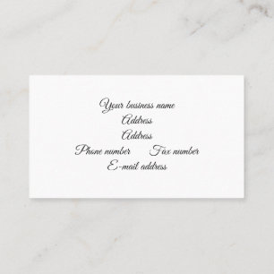 Visitenkartenfuß Visitenkarte