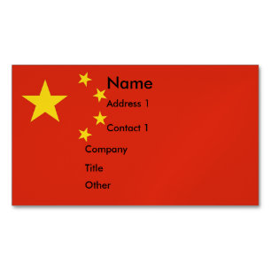 Visitenkartenmagazin mit Flag der China Magnetische Visitenkarte