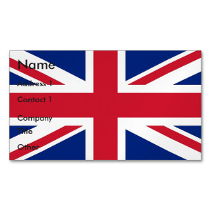 Visitenkartenmagazin mit Flagge des Vereinigten Kö Magnetische Visitenkarte
