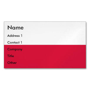 Visitenkartenmagazin mit Flagge in Polen Magnetische Visitenkarte