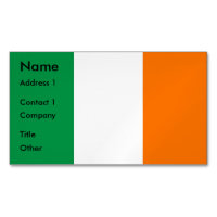 Visitenkartenmagazin mit Flagge Irlands