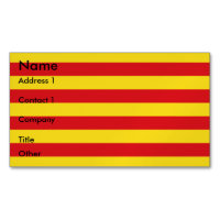 Visitenkartenmagazin mit Flagge Kataloniens