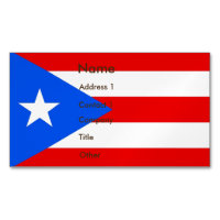Visitenkartenmagazin mit Flagge von Puerto Rico