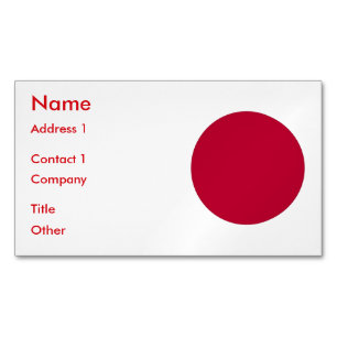 Visitenkartenmagazin mit japanischer Flagge Magnetische Visitenkarte