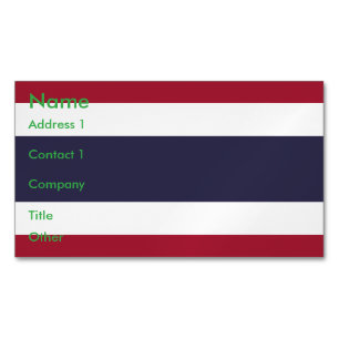 Visitenkartenmagnet mit Flagge Thailands
