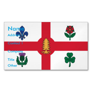 Visitenkartenmagnet mit Flagge von Montreal