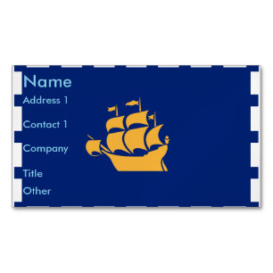 Visitenkartenmagnet mit Flagge von Quebec City