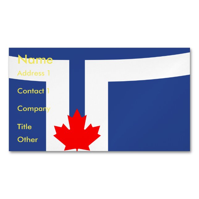 Visitenkartenmagnet mit Flagge von Toronto (Vorderseite)
