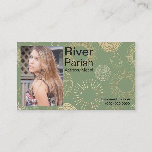 Visitenkartenmodelle oder Schauspieler Visitenkarte (Vorderseite)