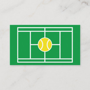 Visitenkartenvorlage für professionellen Tennisleh Visitenkarte