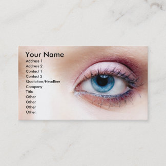 Visitenkarteschablonen-Augenmake-up Visitenkarte