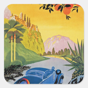 Visitez La Grece en Auto Quadratischer Aufkleber