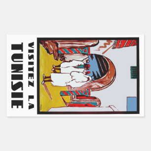 Visitez La Tunisie Rechteckiger Aufkleber