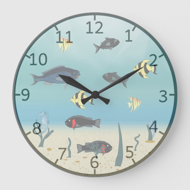 visse inde zee große wanduhr (Vorderseite)