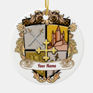 Vista Cross Schild Nachname Keramik Ornament