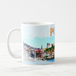 Vista del rio Douro porto portugal Kaffeetasse
