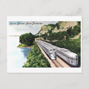 Vista-Dome-Personenzug Eisenbahn Vintage Postkarte