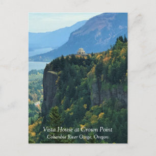 Vista House at Crown Point, Oregon Postcard Postkarte