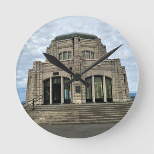 Vista House, Columbia River Gorge, Oregon Runde Wanduhr