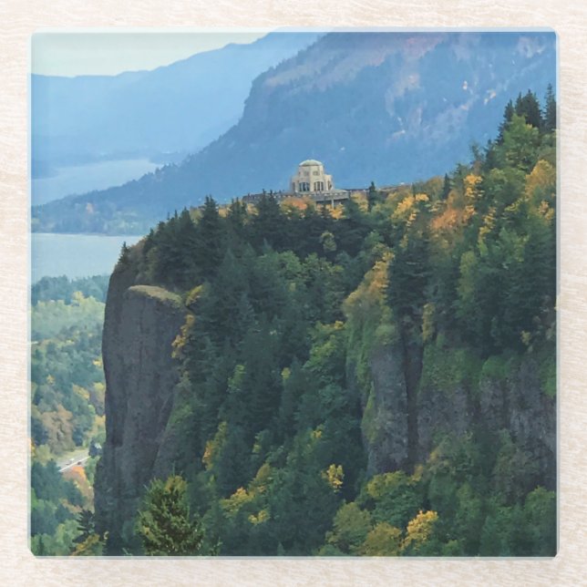 Vista House in Crown Point, Oregon Glasuntersetzer (Vorderseite)