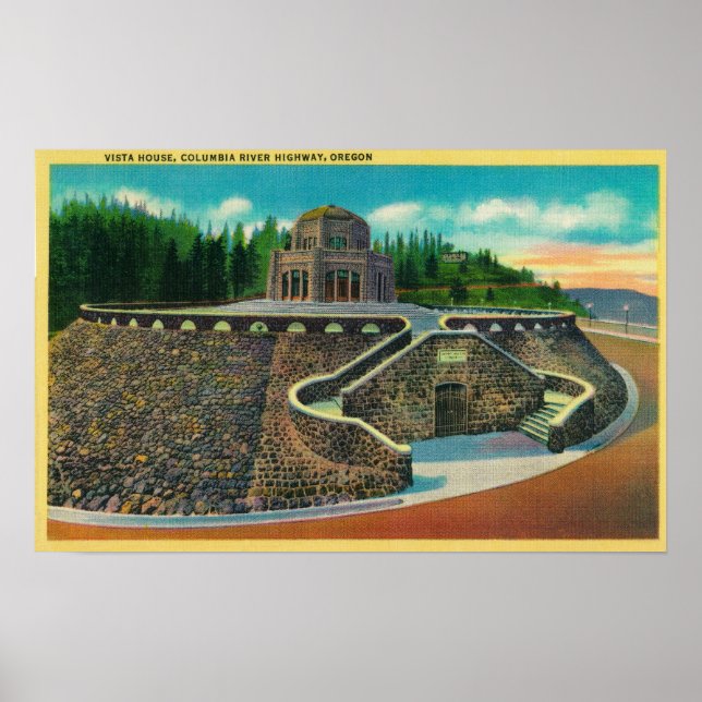 Vista House on Columbia River, Oregon Poster (Vorne)