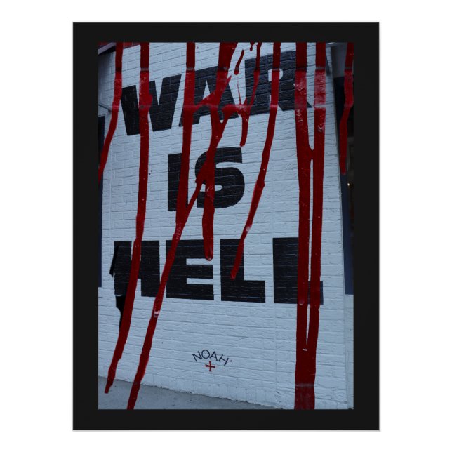 Visual Forte com Frase em Vermelho War is Hell Poster (Vorderseite)