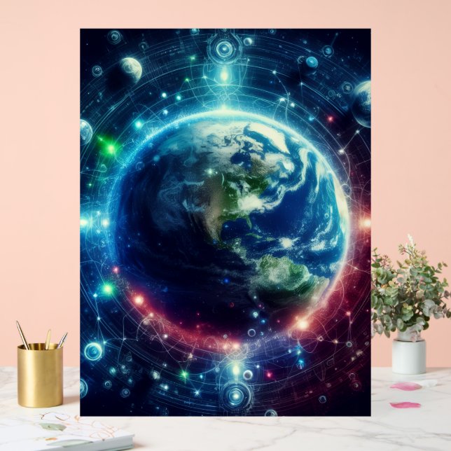 Visual Multiverse Theory Parallel Universes on a Acrylschild (Hochzeit)