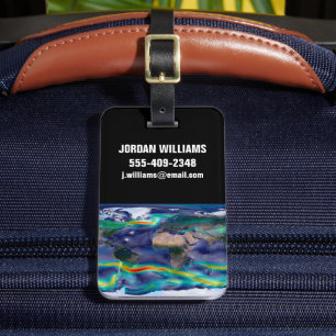 Visualisierung der globalen Winde. Gepäckanhänger