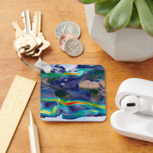 Visualisierung der globalen Winde. Schlüsselanhänger