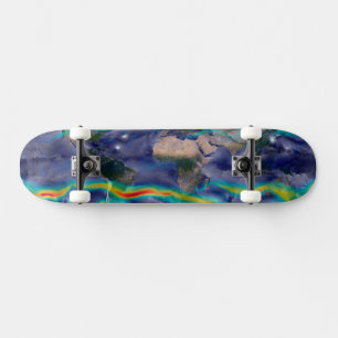 Visualisierung der globalen Winde. Skateboard