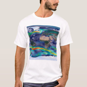 Visualisierung der globalen Winde. T-Shirt