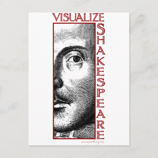 Visualize Shakespeare Postkarte (Vorderseite)